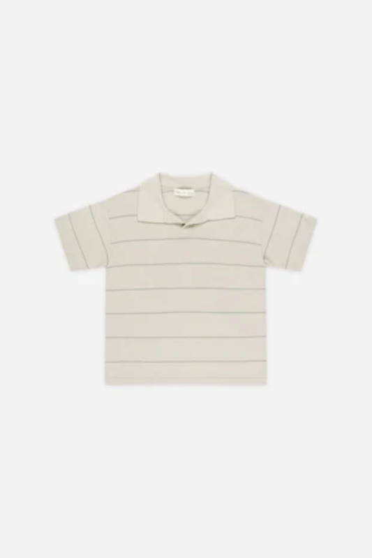 Boys Chandler Knit Polo | Eucalyptus Stripe