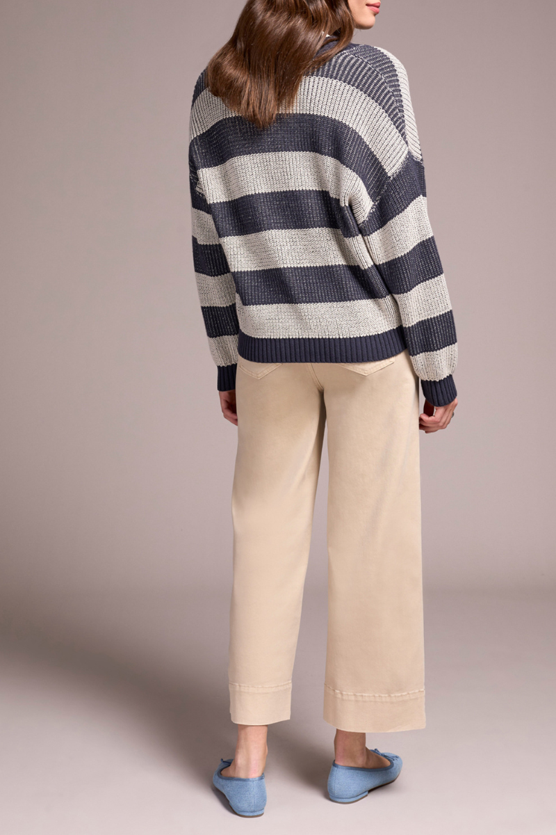 Two-Tone Buttoned Cardigan