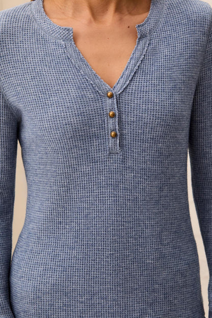 Henley Buttoned Long Sleeve