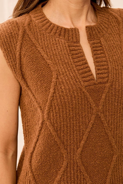 Textured Sweater Vest