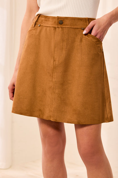 Hazelwood Faux Suede Skirt