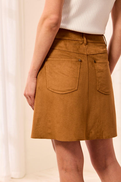 Hazelwood Faux Suede Skirt