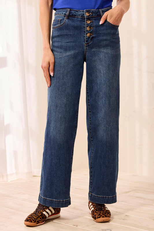 Wide Leg Button Fly Audry Pants