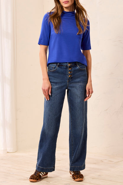 Wide Leg Button Fly Audry Pants