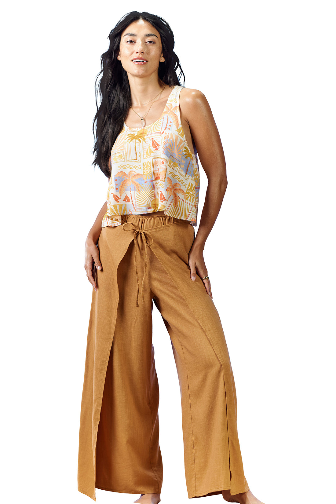 Tie Front Wrap Pant